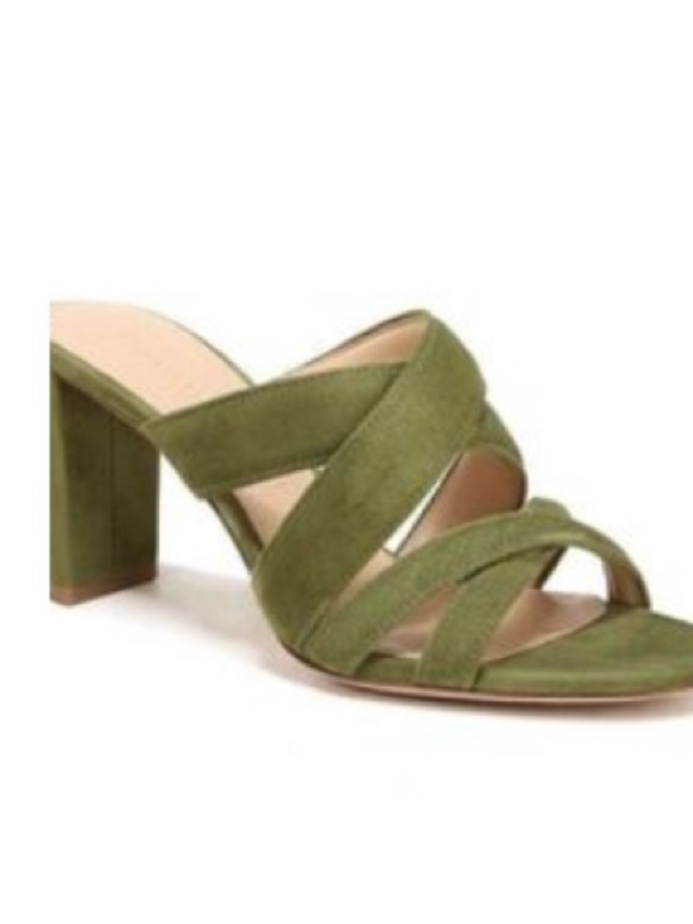 Veronica Beard Green Suede Heels Sz 8